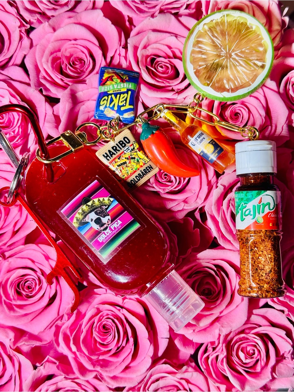Dolce Picas Chamoy & Tajin on the go custom key chain